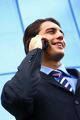 Image showing businessman speaking on the telephone