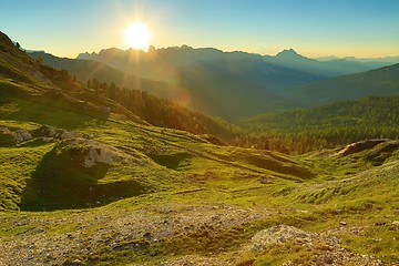 Image showing Alpine Sunset