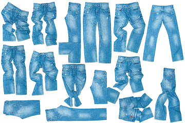 Image showing Blue Jeans Isolated on White