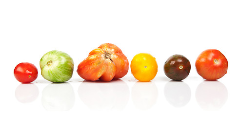 Image showing different tomatoes shapes and colors