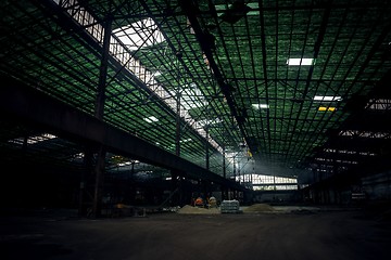 Image showing Large industrial hall under construction