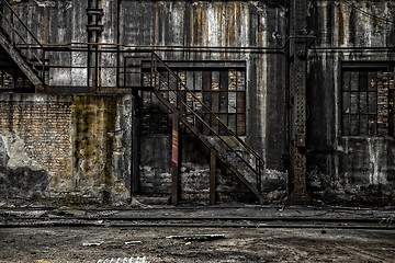 Image showing Abstract detail of rusty stairs