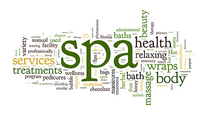 Image showing Spa word cloud  illustration