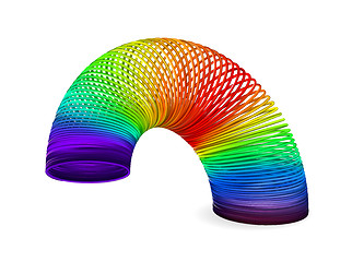 Image showing Rainbow spiral spring