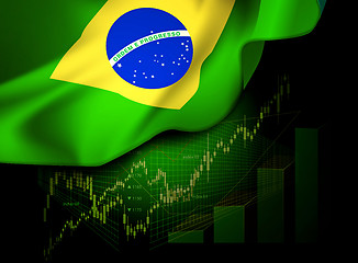 Image showing Market Financial Data with flag of Brazil