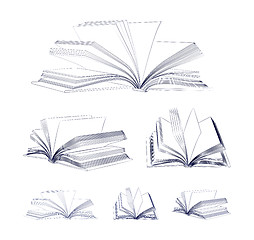 Image showing Open book sketch set