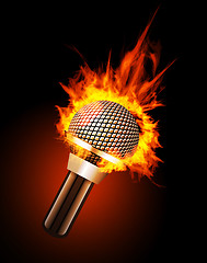 Image showing Microphone in Fire