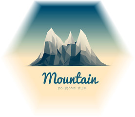 Image showing Mountains low-poly style illustration