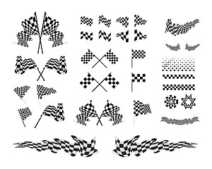 Image showing Checkered Flags set illustration