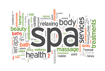 Image showing Spa word cloud  illustration