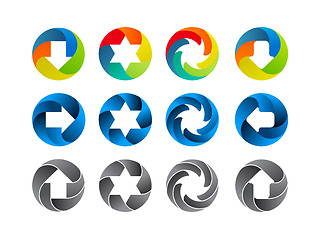 Image showing Abstract color icon set