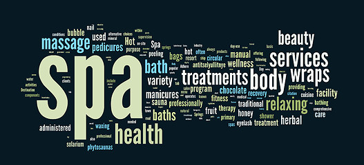 Image showing Spa word cloud  illustration