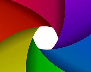 Image showing abstract color aperture