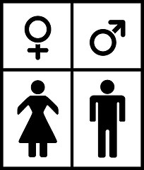 Image showing Man & Woman restroom sign