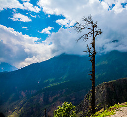 Image showing India.Mountains and clouds.