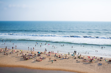 Image showing Timelapse Beach on the Indian Ocean. India (tilt shift lens).