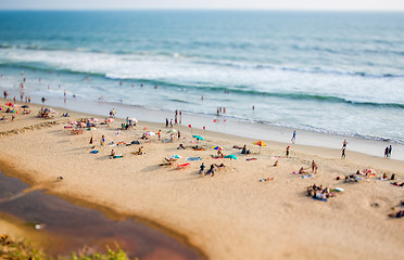 Image showing Timelapse Beach on the Indian Ocean. India (tilt shift lens).