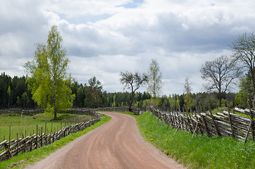 Image showing Old fashioned gravel road