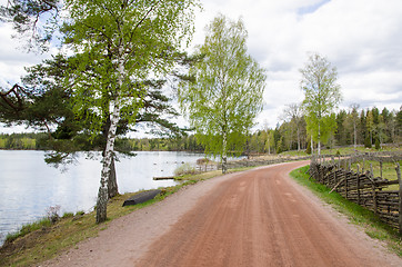 Image showing Seaside gravel road