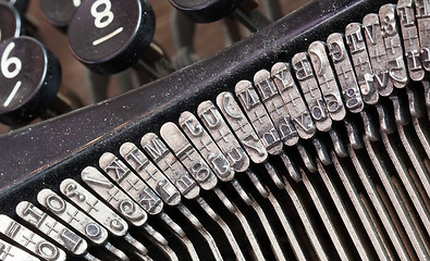 Image showing Detail of an old typewriter