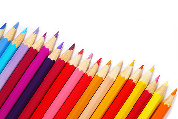 Image showing Color pencils isolated on white background