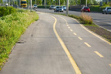 Image showing Bicycle lane