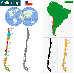 Image showing Chile map