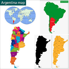 Image showing Argentina map