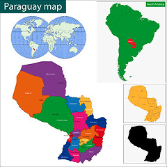 Image showing Paraguay map