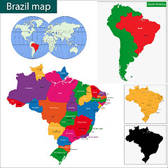 Image showing Brazil map