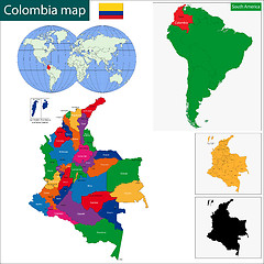 Image showing Colombia map