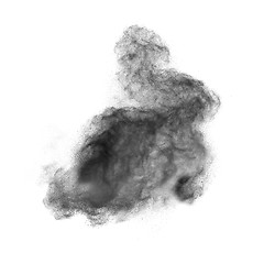Image showing Black powder explosion isolated on white