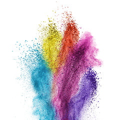 Image showing Color powder explosion isolated on white