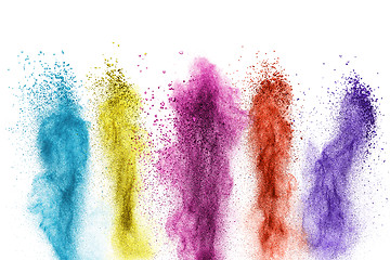 Image showing Color powder explosion isolated on white