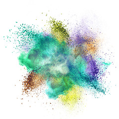 Image showing Color powder explosion isolated on white