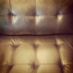 Image showing Retro style leather sofa