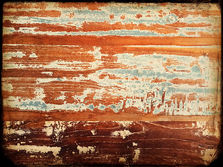 Image showing Vintage painted wood background