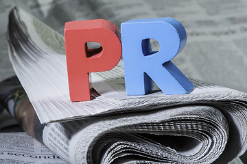 Image showing Word PR on newspaper