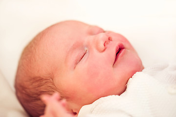 Image showing sleeping newborn baby in the hospital