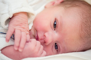 Image showing newborn baby in the hospital