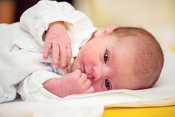 Image showing newborn baby in the hospital