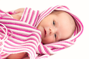 Image showing watching newborn baby
