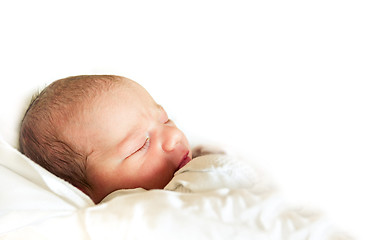 Image showing sleeping newborn baby in the hospital