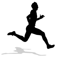 Image showing Running silhouettes. Vector illustration.