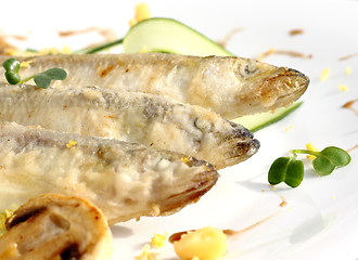 Image showing Fried smelt 