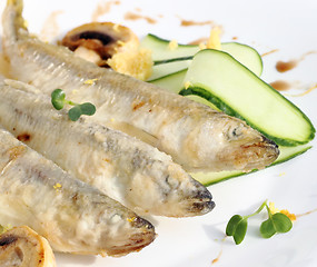 Image showing Fried smelt