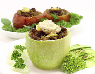Image showing Stuffed zucchini 