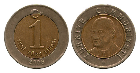 Image showing one lira, Turkey, Atatyurk, 2006