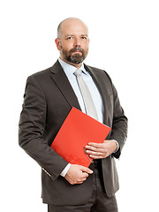 Image showing business man with red folder