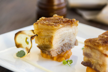 Image showing Roasted Pork Belly Cubes